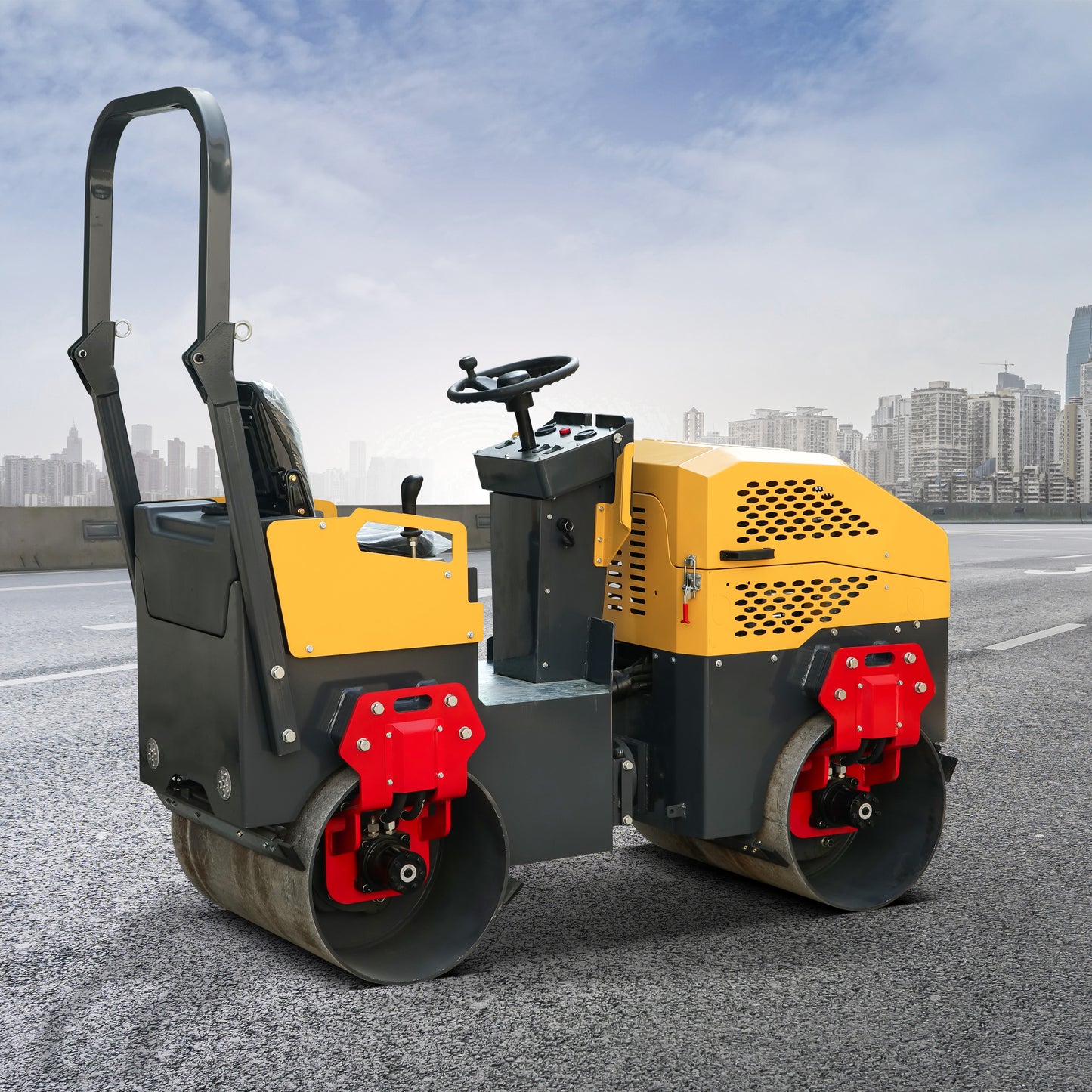 MS1500 Rato Engine 1.5 ton Fully Hydraulic Road Roller, Hydraulic Vibrating, Double Steel Wheel