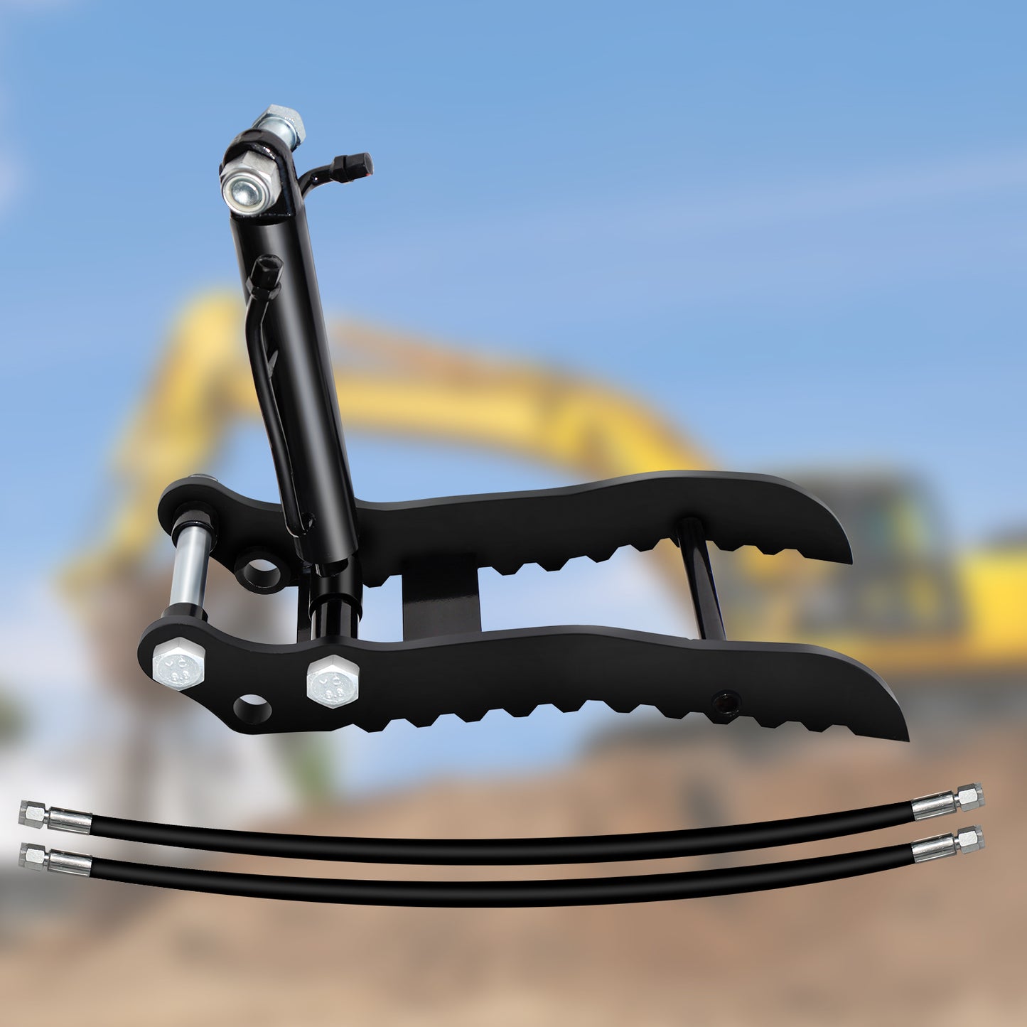 MMS Hydraulic Thumb Clip For Mini Excavators Attachments Metal Grab Clip Thumb with 2 Hydraulic Cylinder for Small Digger up to 2 tons