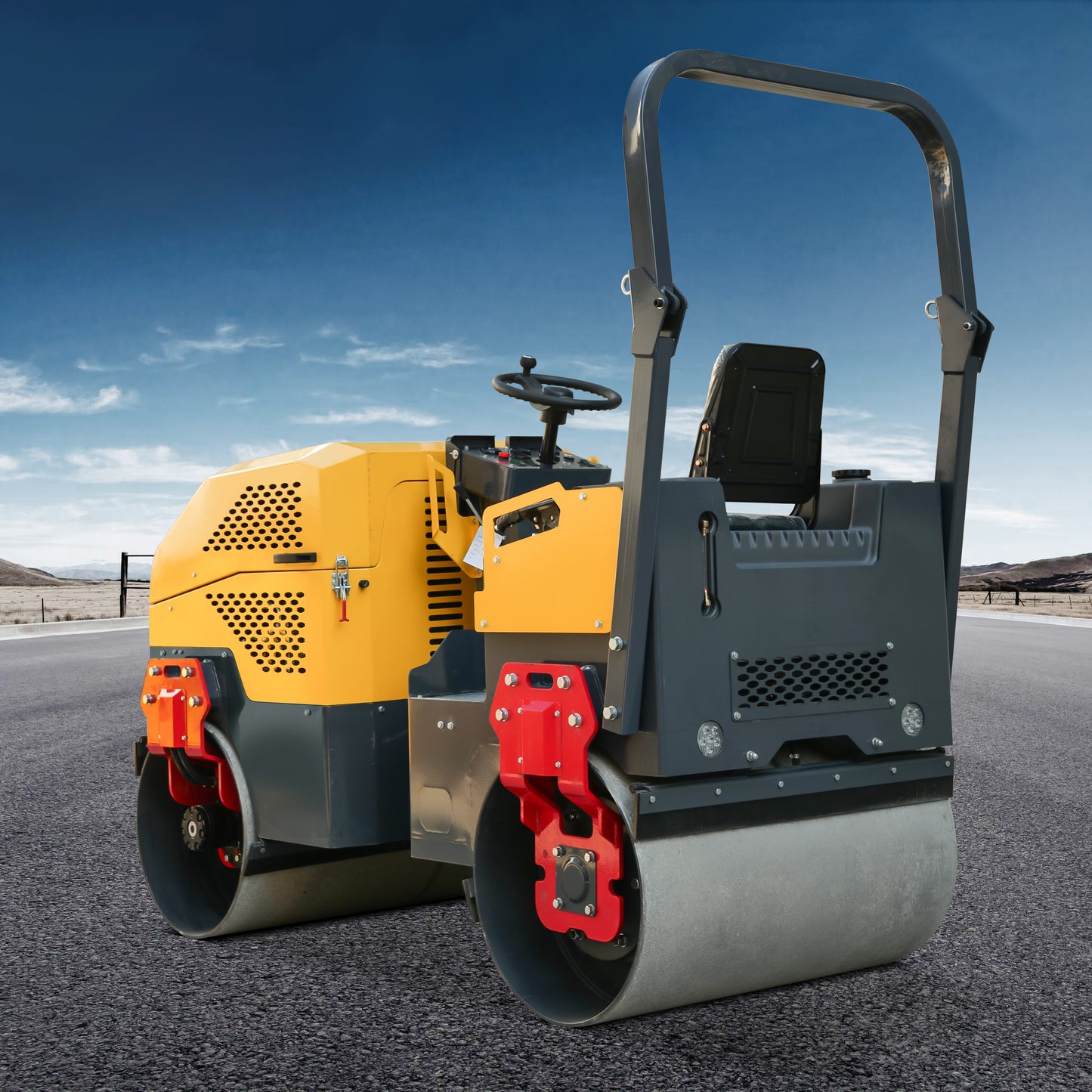 MS2000 Rato Engine 2.0 ton Fully Hydraulic Road Roller, Hydraulic Vibrating, Double Steel Wheel