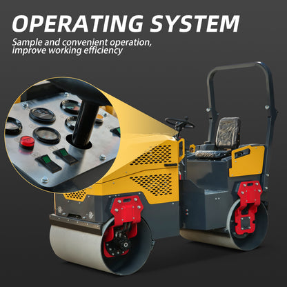 MS2000 Rato Engine 2.0 ton Fully Hydraulic Road Roller, Hydraulic Vibrating, Double Steel Wheel