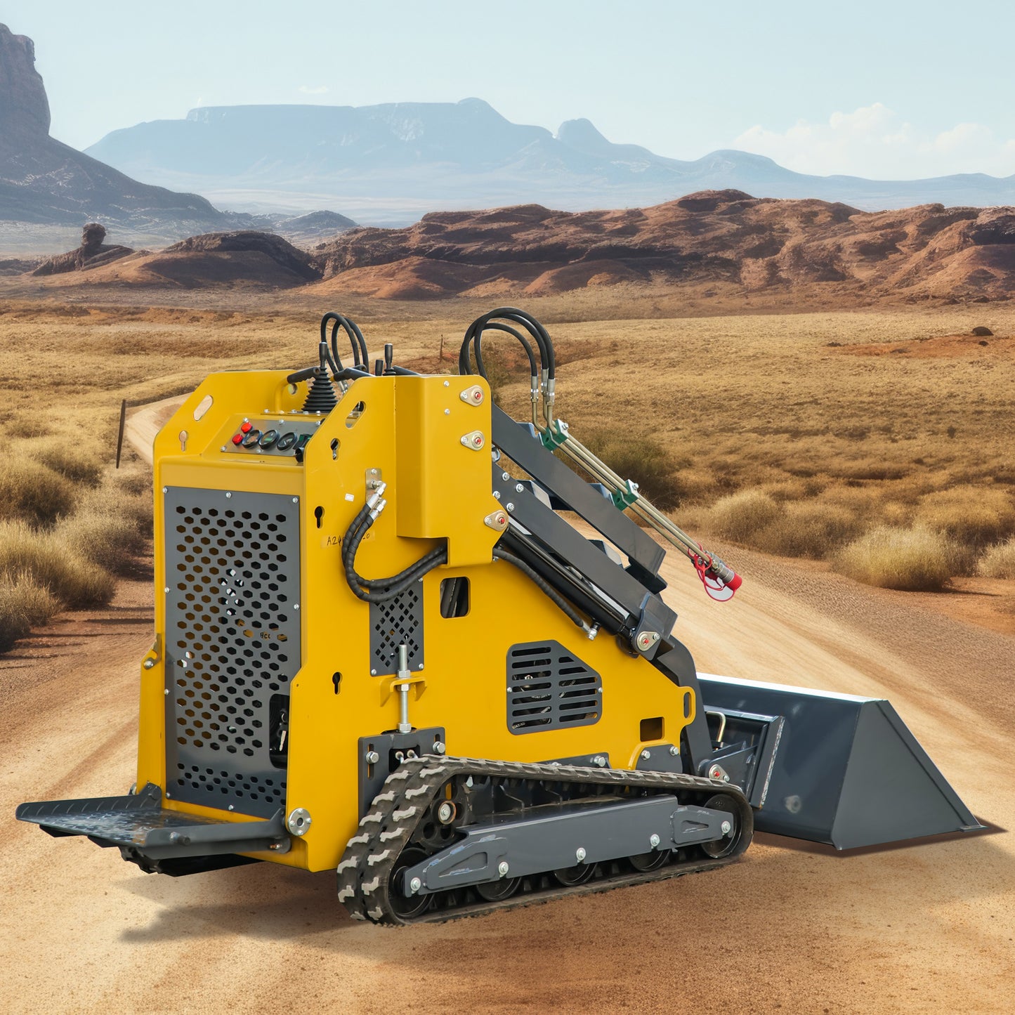 MS430Y 26 HP, Three-pump Three-valve Mini Stand On Skid Steer Track Loader