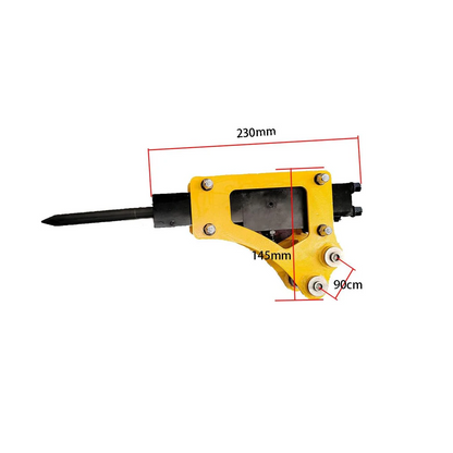 MMS Hammer Breaker, Hydraulic Concrete Breaking, Rock Chiseling, Powerful Drilling Tool for 0.8-1 Ton Mini Excavator